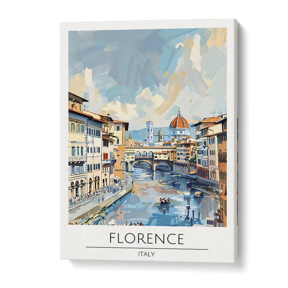 florence-italy travel posters in Gallery Wrap