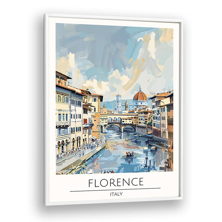 florence-italy travel posters in White Plain Frame