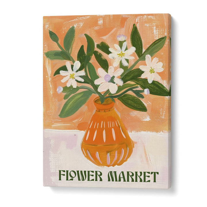 flower market I electric wall art prints in Gallery Wrap