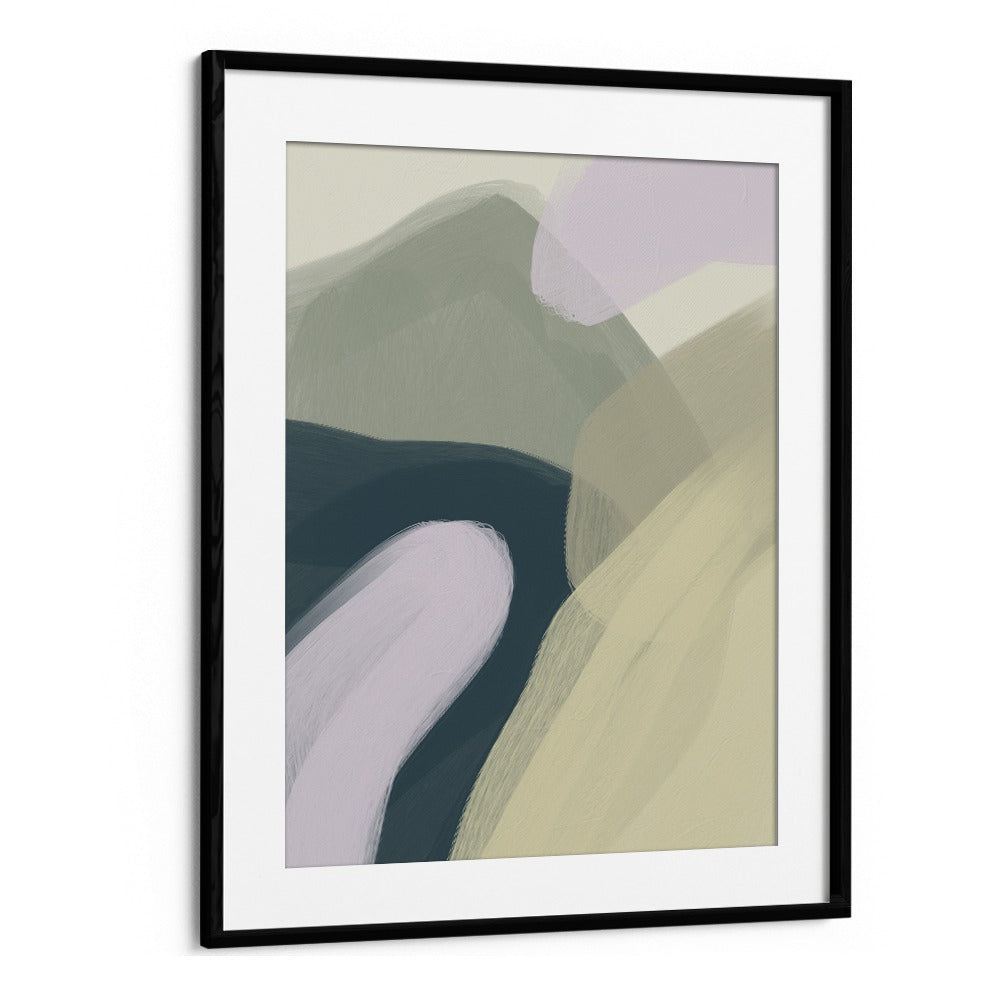 fluidity by yopie studio abstract art paintings in Black Frame With Mount