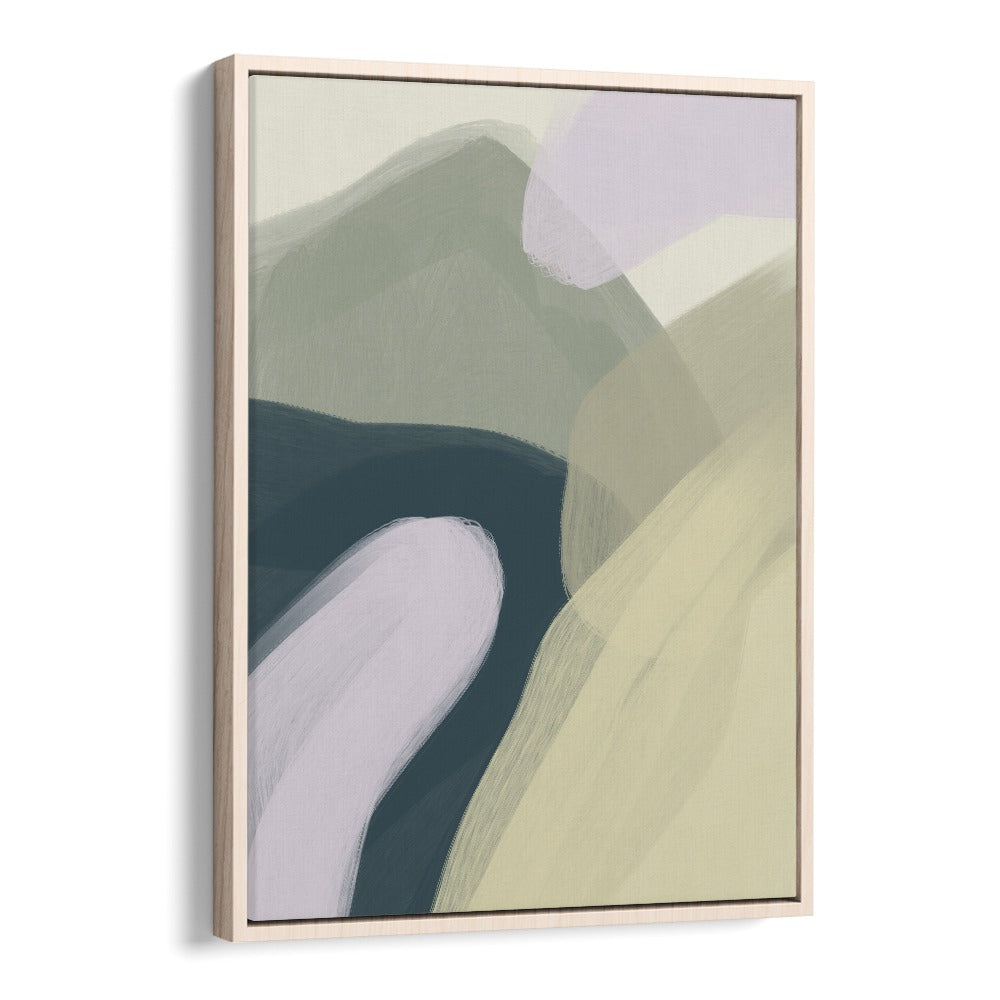 fluidity by yopie studio abstract art paintings in Oak Wood Floater Frame