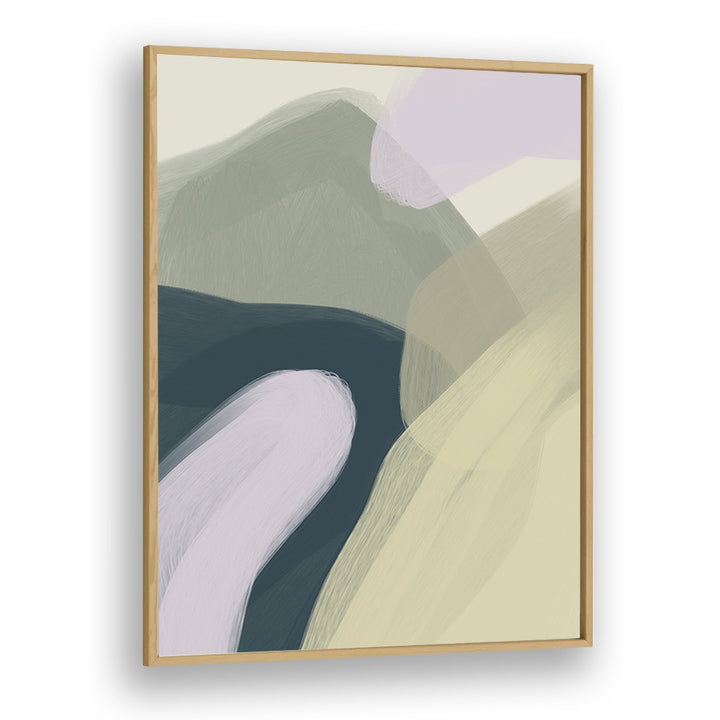 fluidity by yopie studio abstract art paintings in Oak Wood Plain Frame