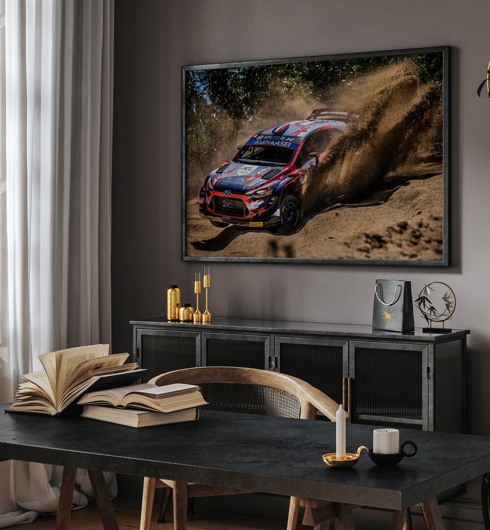 ford fiesta r5 car posters placed on awall 