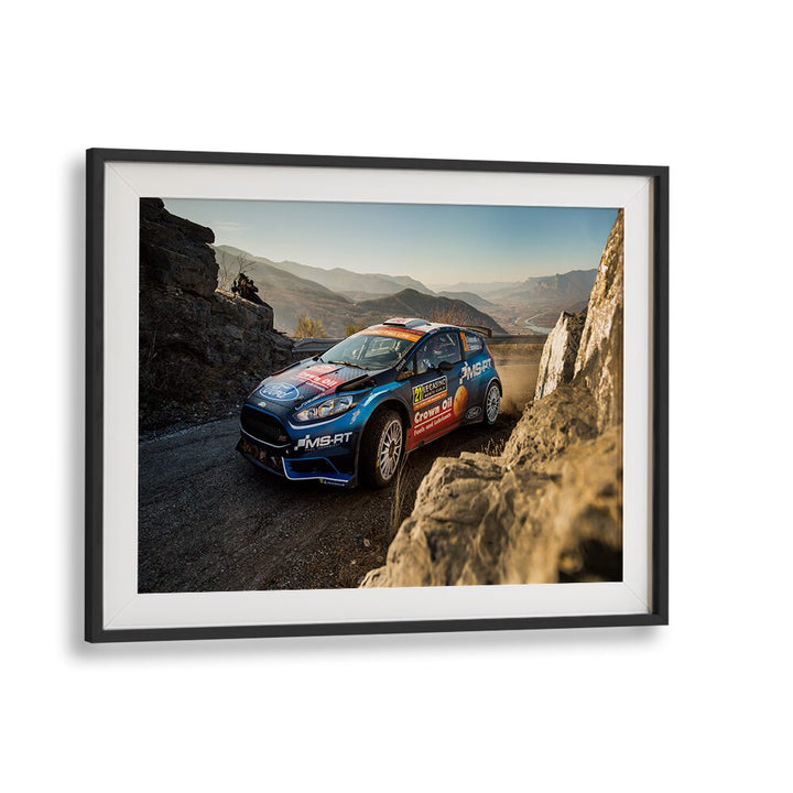 ford fiesta r5 car poster in Black Frame With Mount