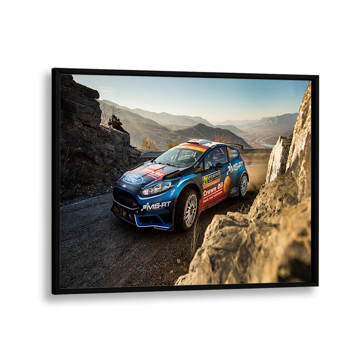 ford fiesta r5 car poster in Black Plain Frame