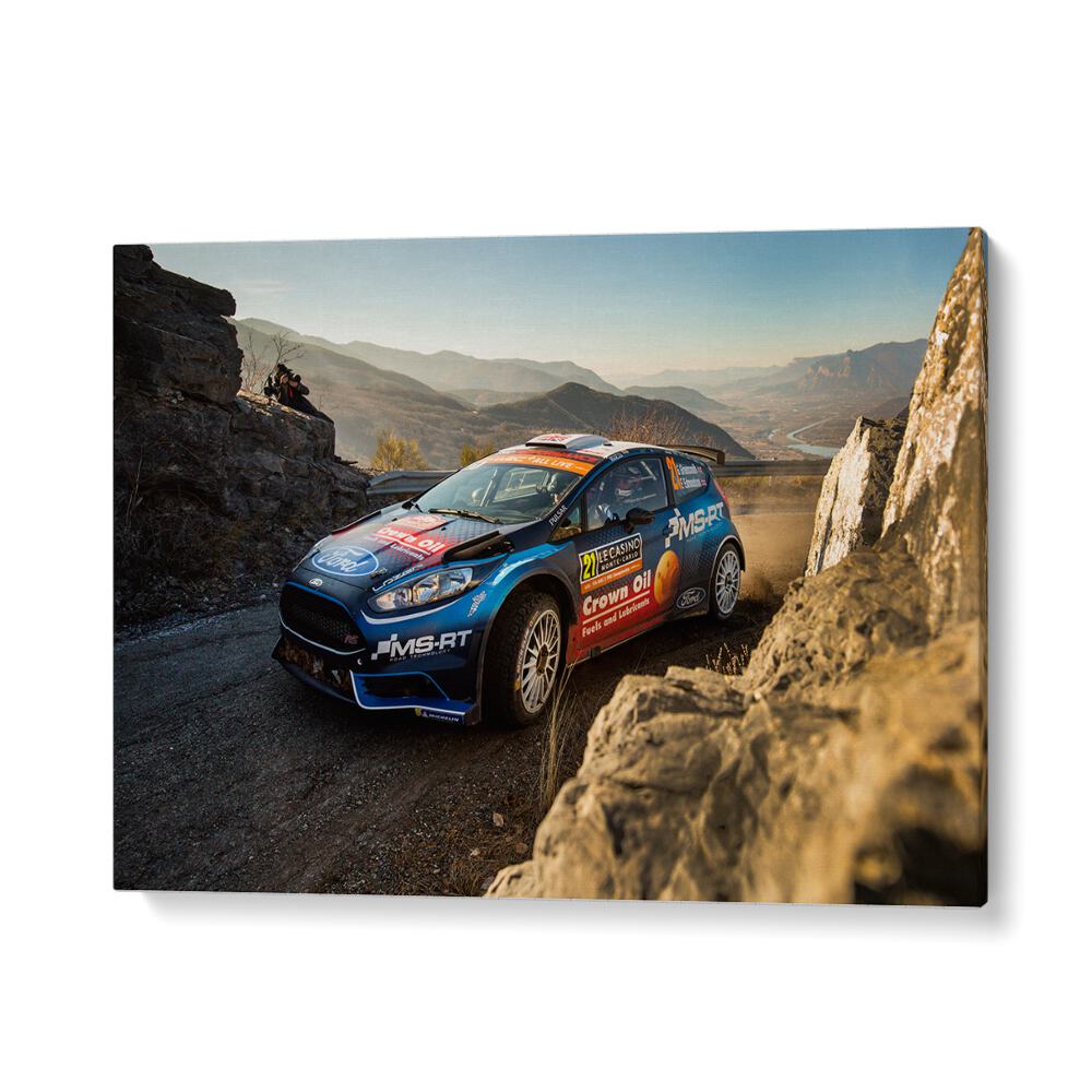 ford fiesta r5 car poster in Gallery Wrap