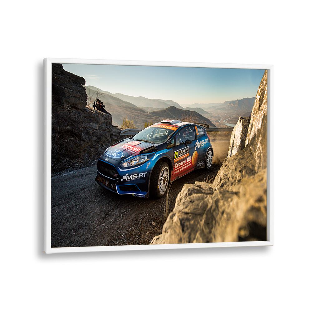 ford fiesta r5 car poster in White Plain Frame