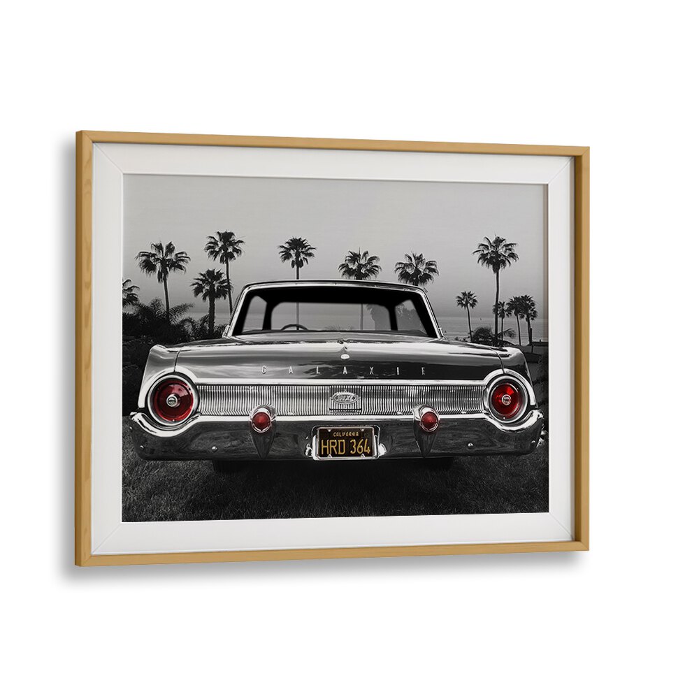 ford galaxie 500xl car poster in Oak Wood Frame With Mount