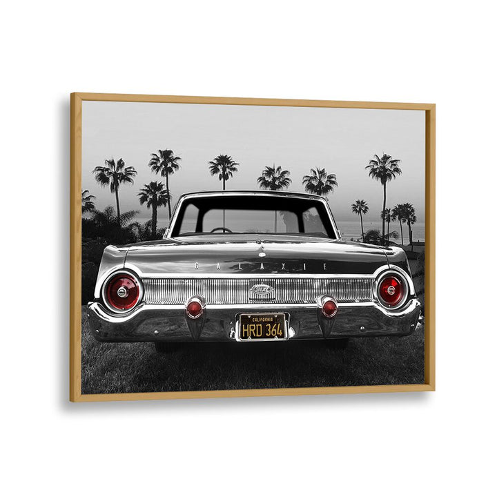 ford galaxy 500xl car poster in Oak Wood Plain Frame