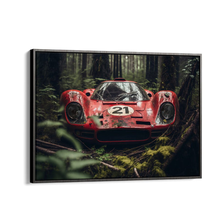 forest car car poster in Black Floater Frame