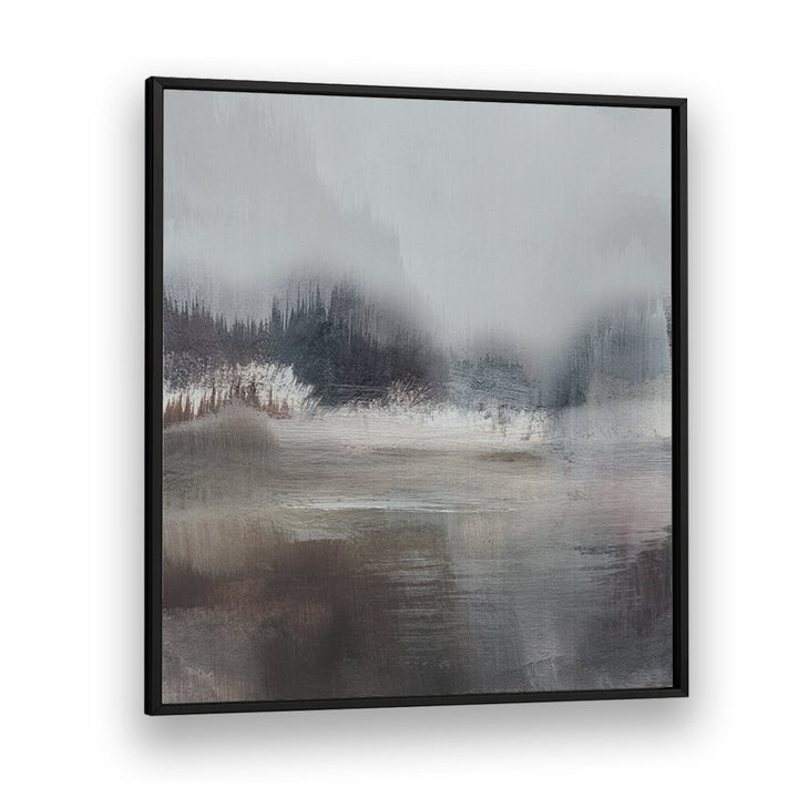 forest lake by dan hobday abstract art abstract paintings in Black Plain Frame