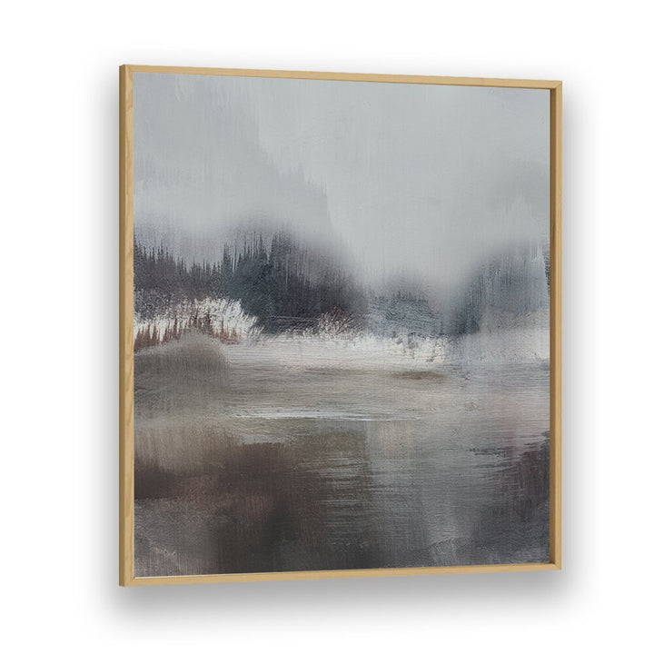 forest lake by dan hobday abstract art abstract paintings in Oak Wood Plain Frame