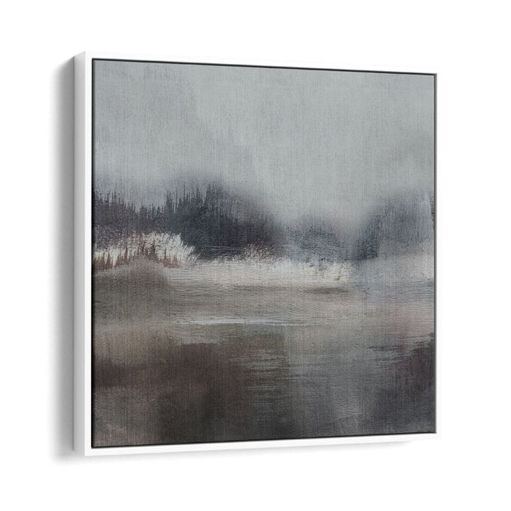 forest lake by dan hobday abstract art abstract paintings in White Floater Frame