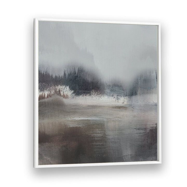 forest lake by dan hobday abstract art abstract paintings in White Plain Frame