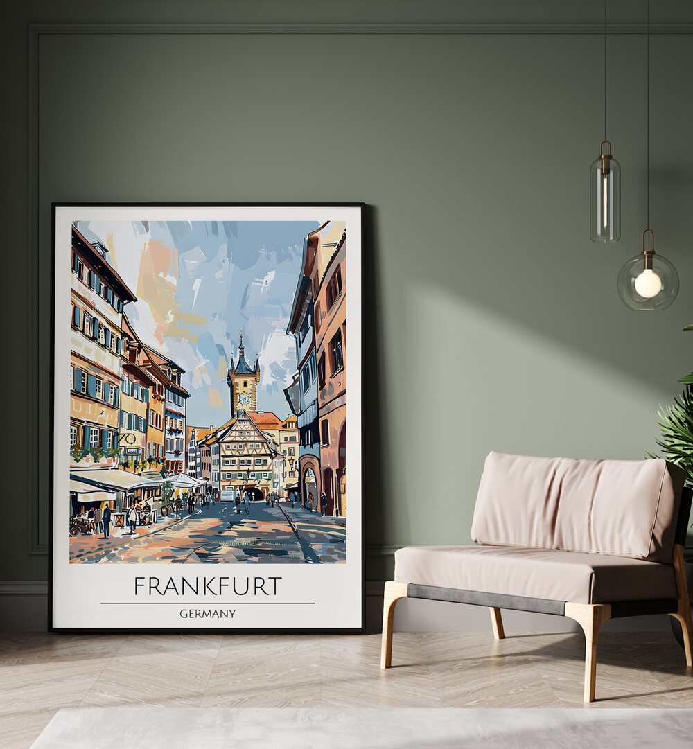 frankfurt-germany travel posters Artwork I placed on a Wall