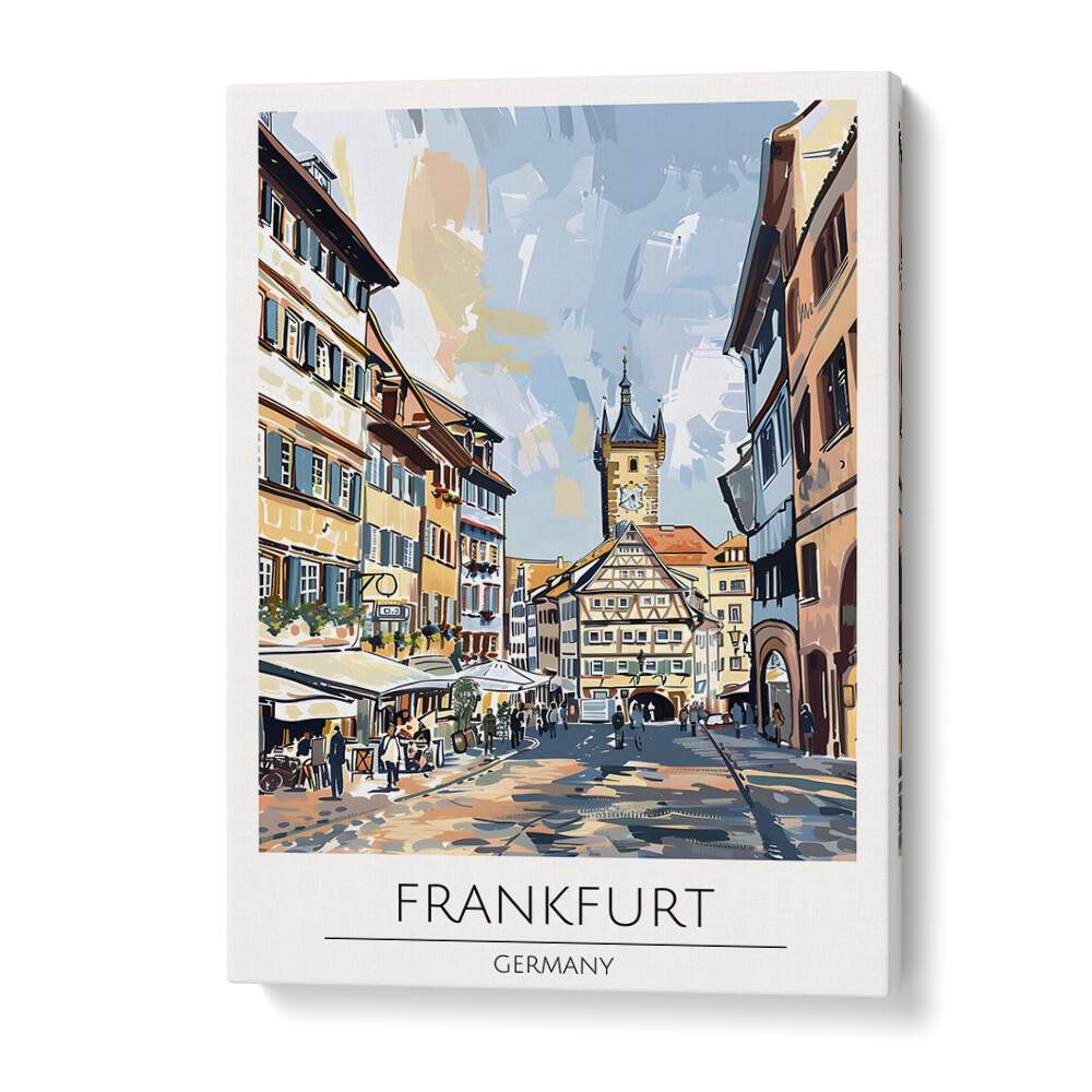 frankfurt-germany travel posters in Gallery Wrap