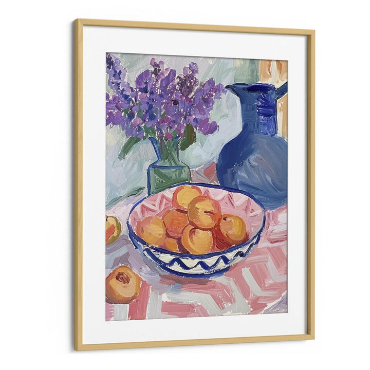 fruitful oasis electric wall art prints in Oak Wood Frame With Mount