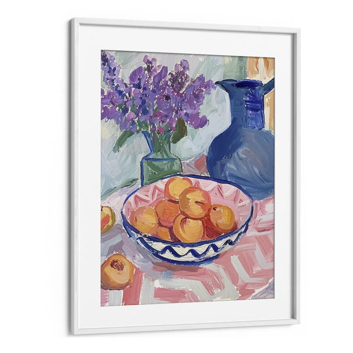 fruitful oasis electric wall art prints in White Frame With Mount