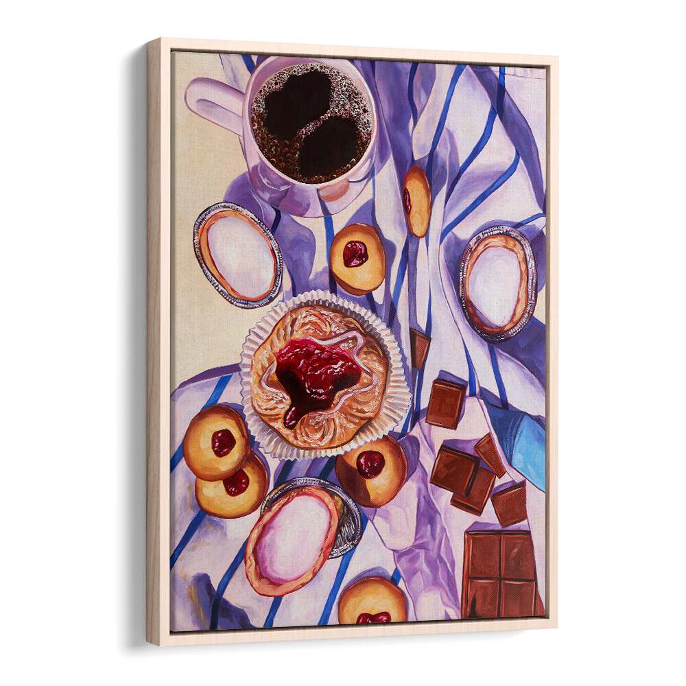 full circle kitchen posters in Oak Wood Floater Frame