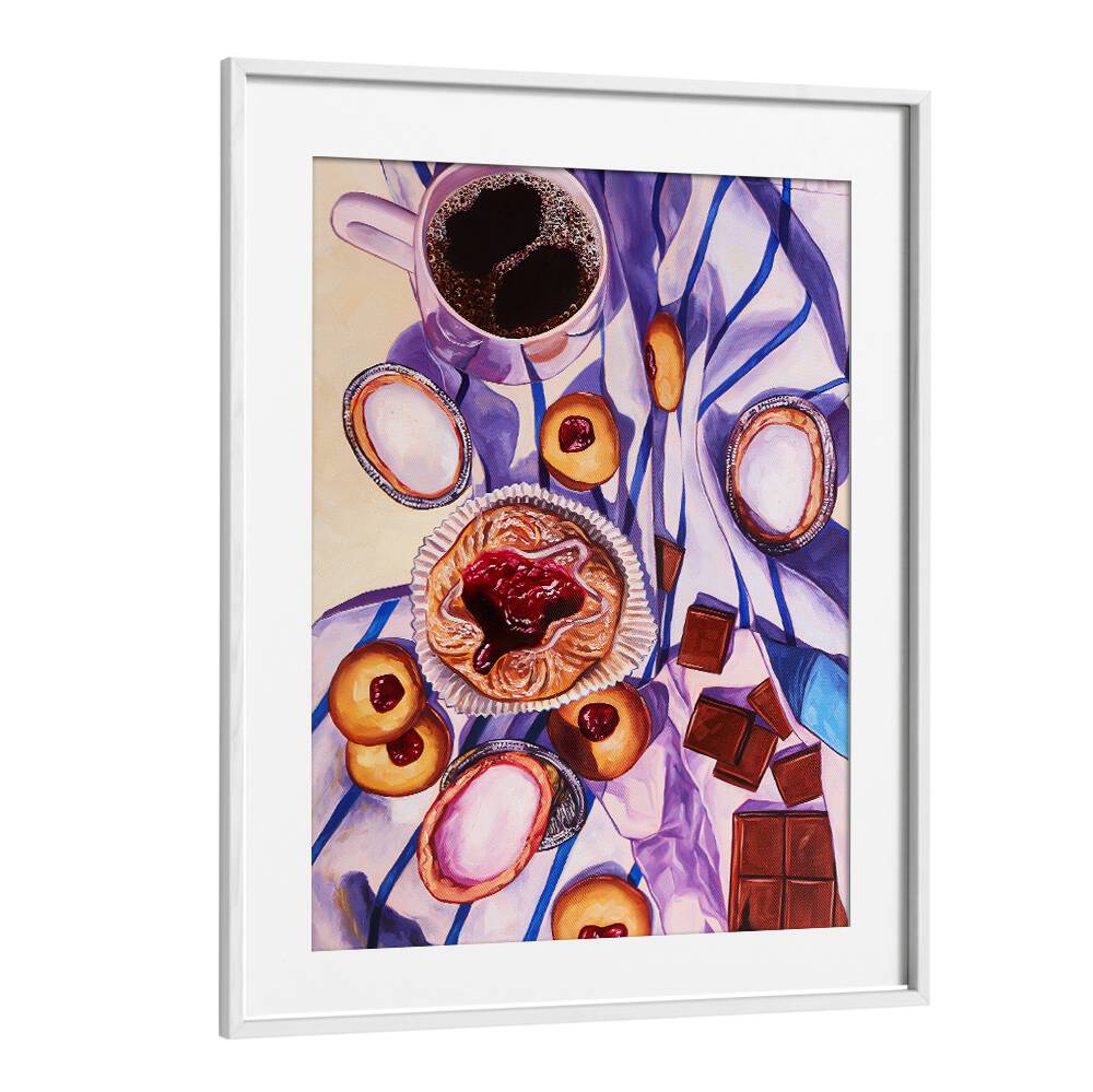 full circle kitchen posters in White Frame With Mount