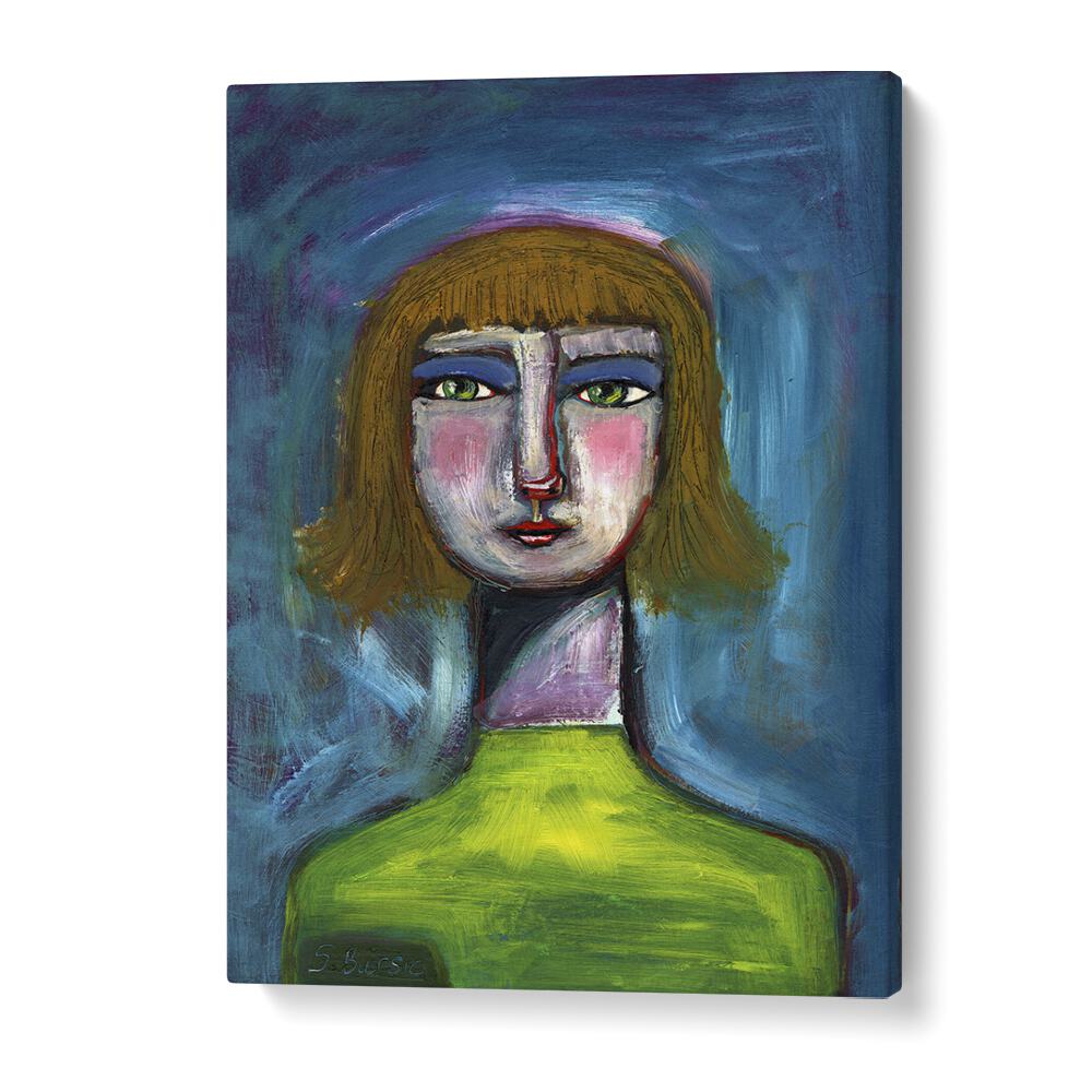 funny face humour women illustration paintings in Gallery Wrap