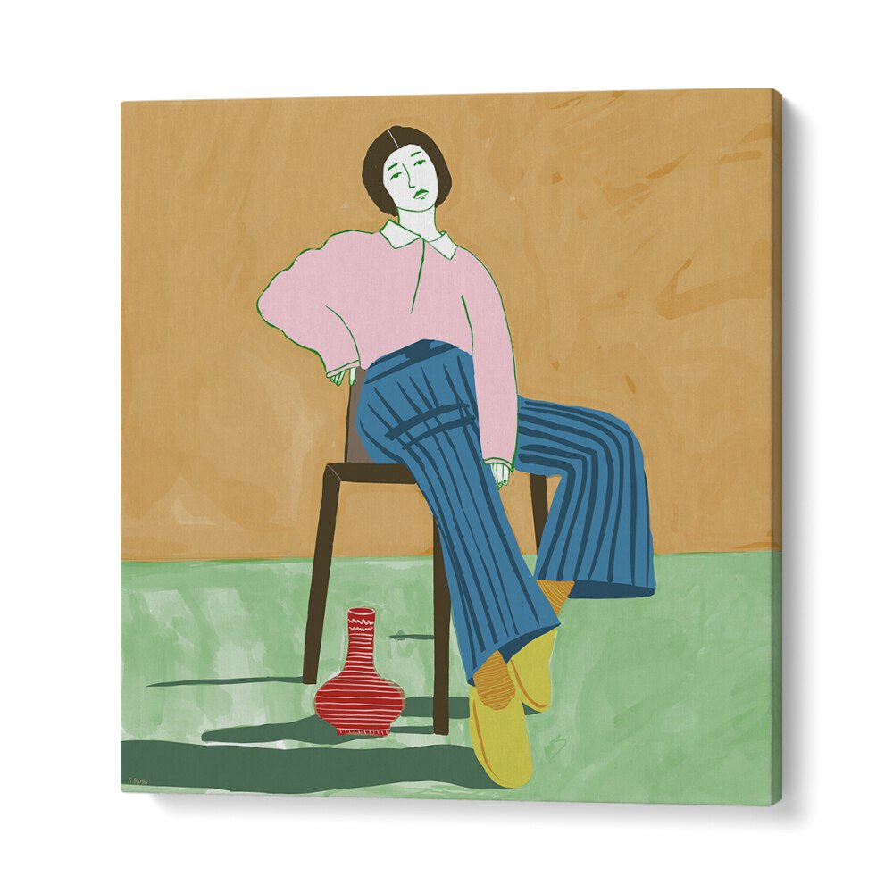 Arty Guava painting - LADY SITTING WITH HER VASE by Asianmonk