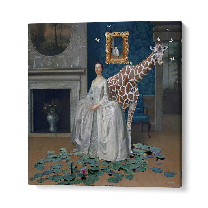 Juliya painting - LADY PENELOPE BRINGS HER GIRAFFE TO DINNER by Asianmonk