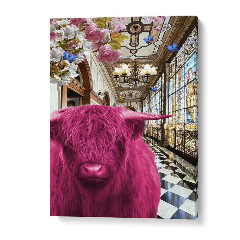 Quotes painting - PINKIE MOO COW WENT TO THE PALACE by Asianmonk