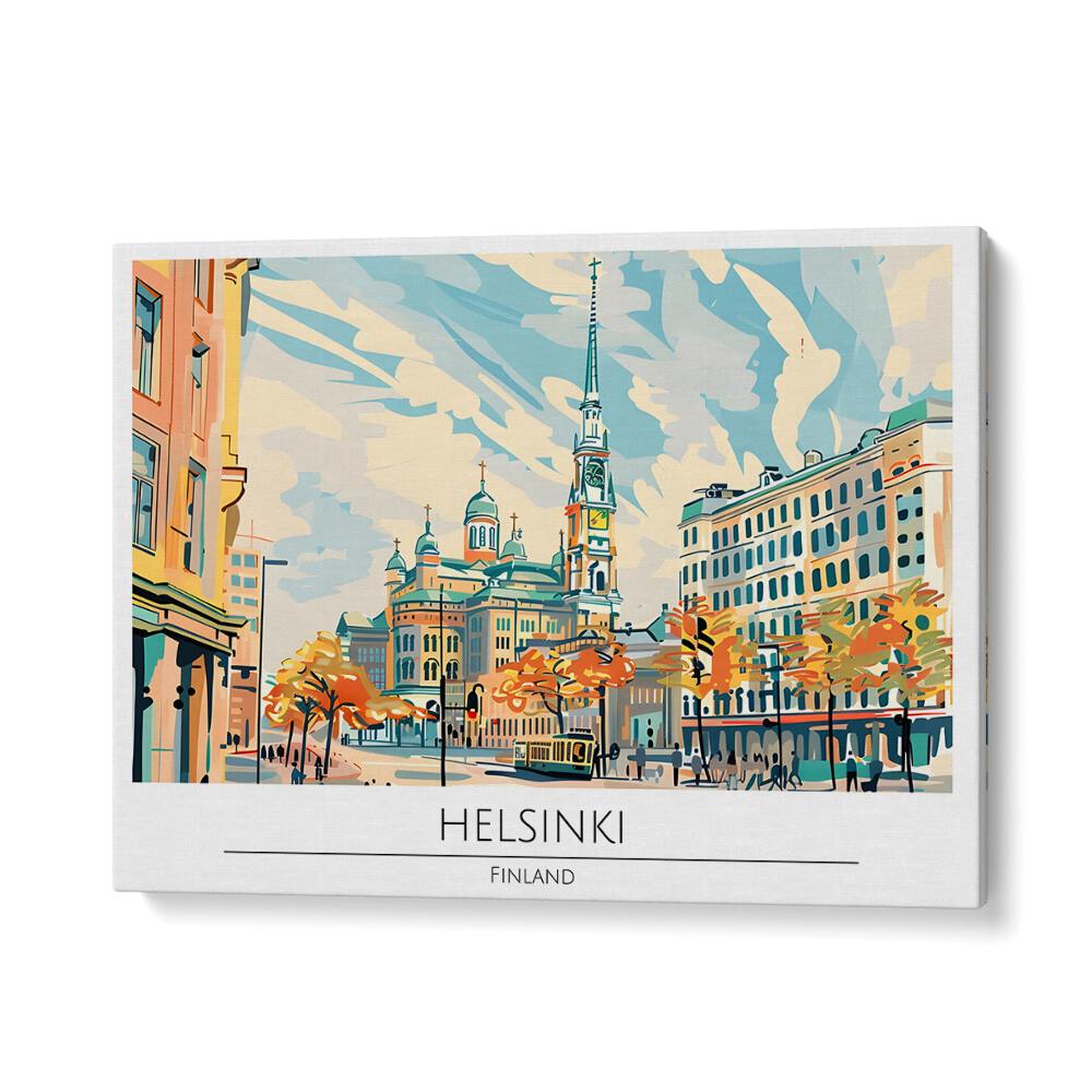 TRAVEL ART painting - HELSINKI CAPITAL CITY - FINLAND by Asianmonk