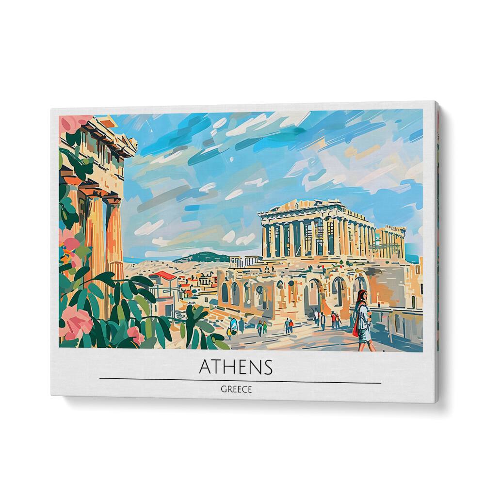 TRAVEL ART painting - ATHENS CAPITAL CITY - GREECE by Asianmonk