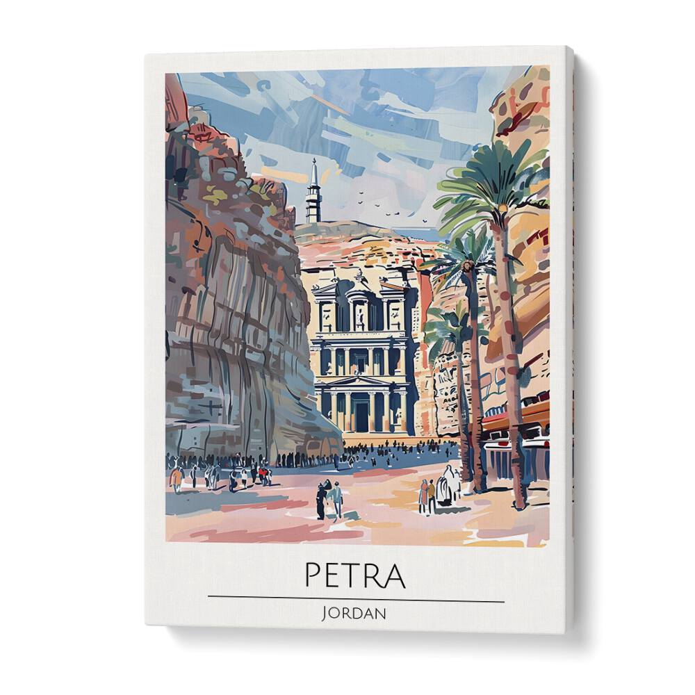 TRAVEL ART painting - PETRA - JORDAN TRAVEL ART by Asianmonk