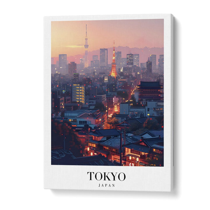 TRAVEL ART painting - TOKYO AT NIGHT - JAPAN by Asianmonk