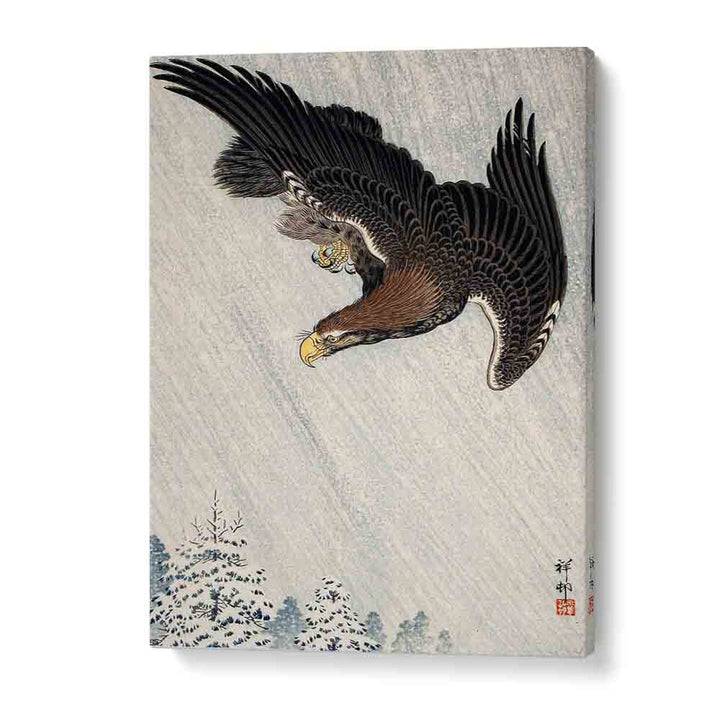 EAGLE FLYING IN SNOW (1933) BY OHARA KOSON