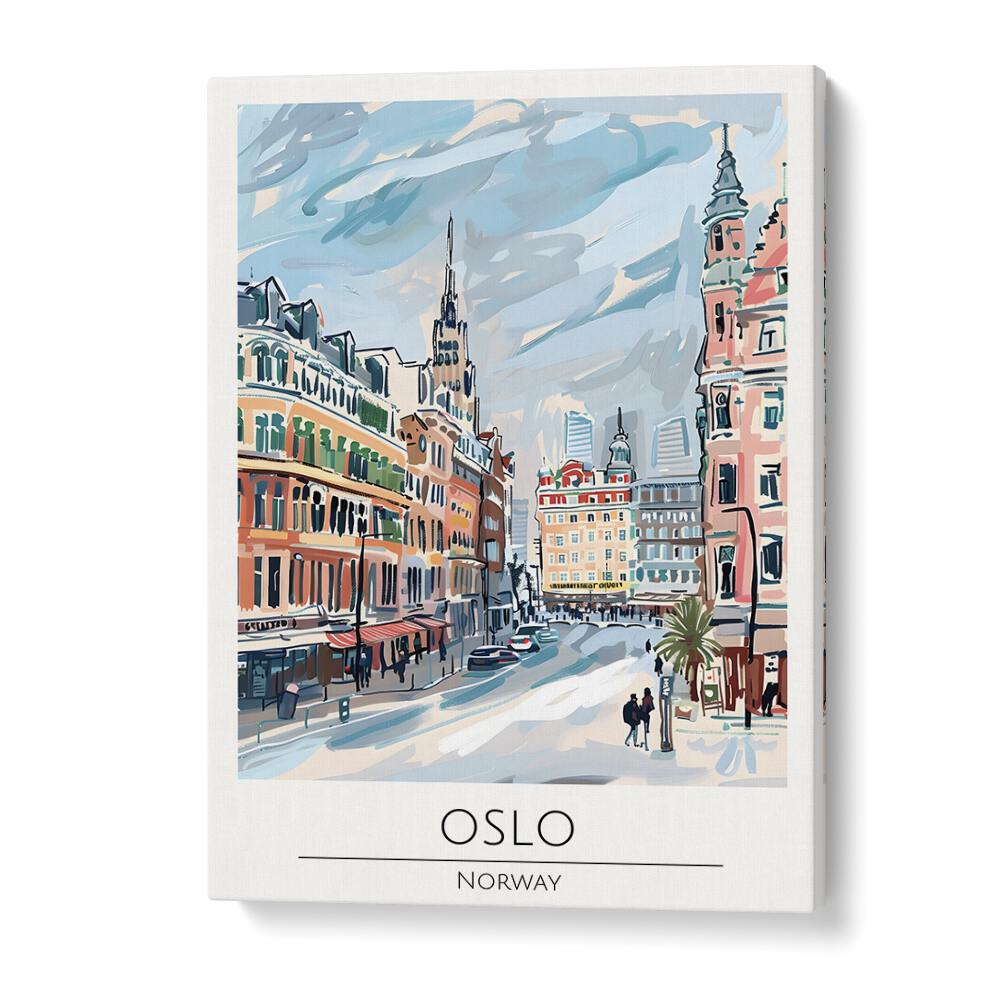 TRAVEL ART painting - OSLO - NORWAY TRAVEL ART by Asianmonk