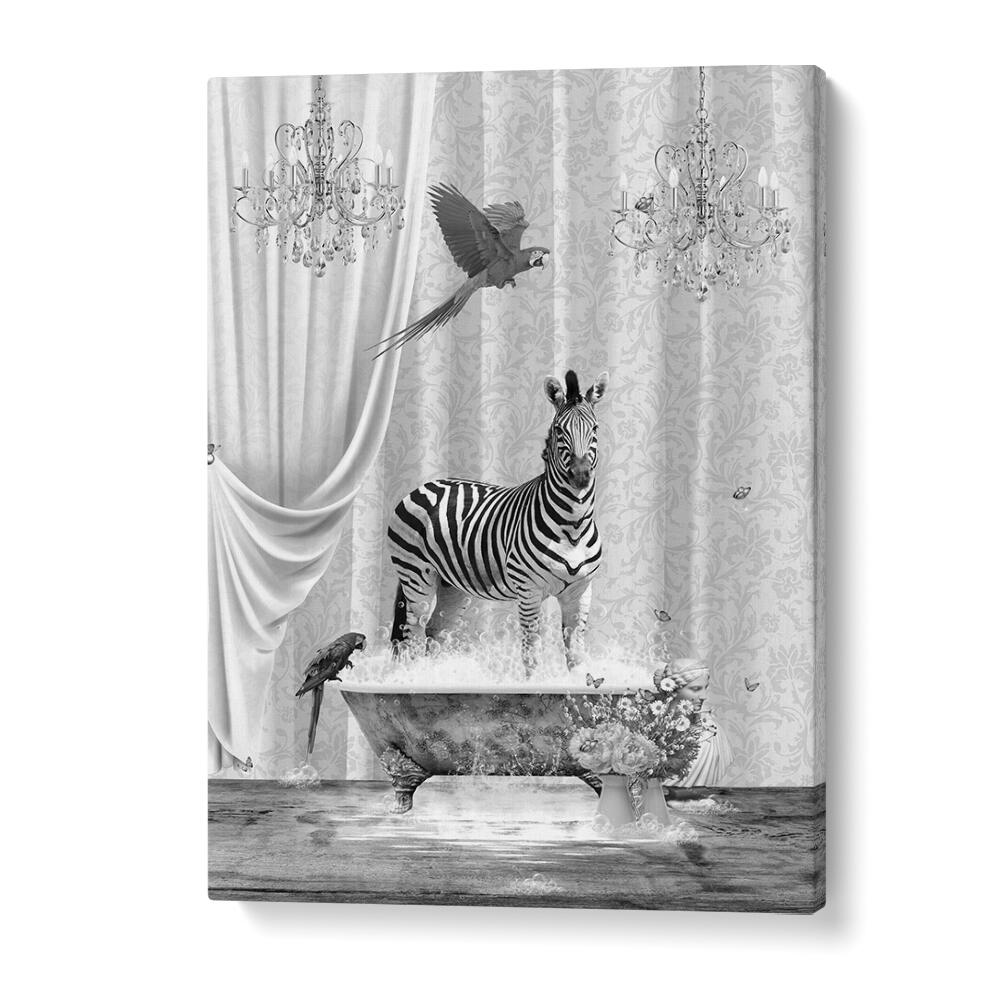 Quotes painting - ZEBRA PARROTS A BUBBLES BLACK A WHITE by Asianmonk