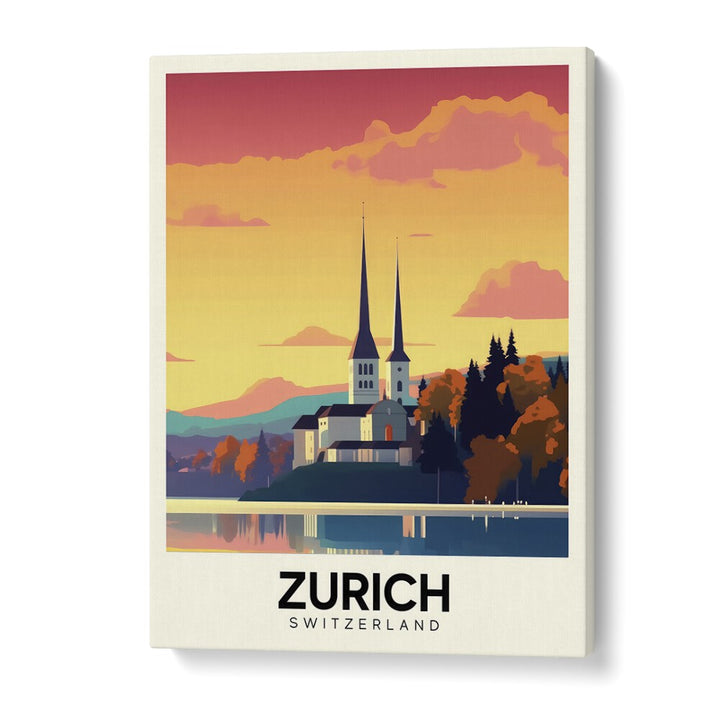 TRAVEL ART painting - ZURICH - SWITZERLAND by Asianmonk