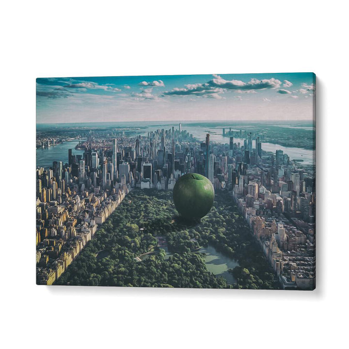 ABSTRACT painting - THE BIG APPLE by Asianmonk