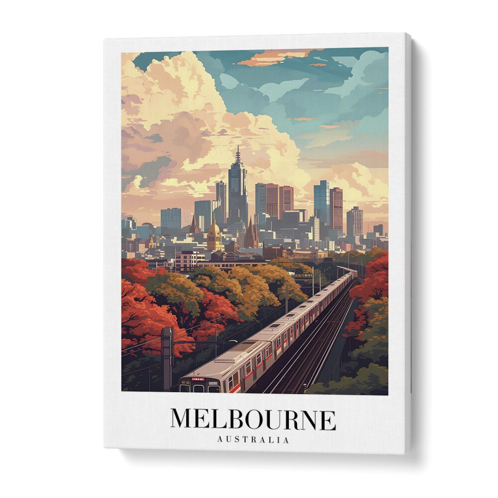 TRAVEL ART painting - MELBOURNE CITY TRANSPORT - AUSTRALIA by Asianmonk