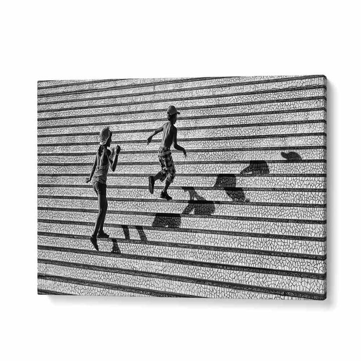 ABSTRACT painting - ON THE STAIRS BY JUAN LUIS DURAN by Asianmonk