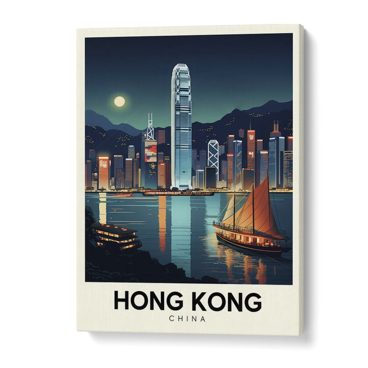 TRAVEL ART painting - HONG KONG HORIZONS: A JOURNEY THROUGH URBAN ELEGANCE by Asianmonk