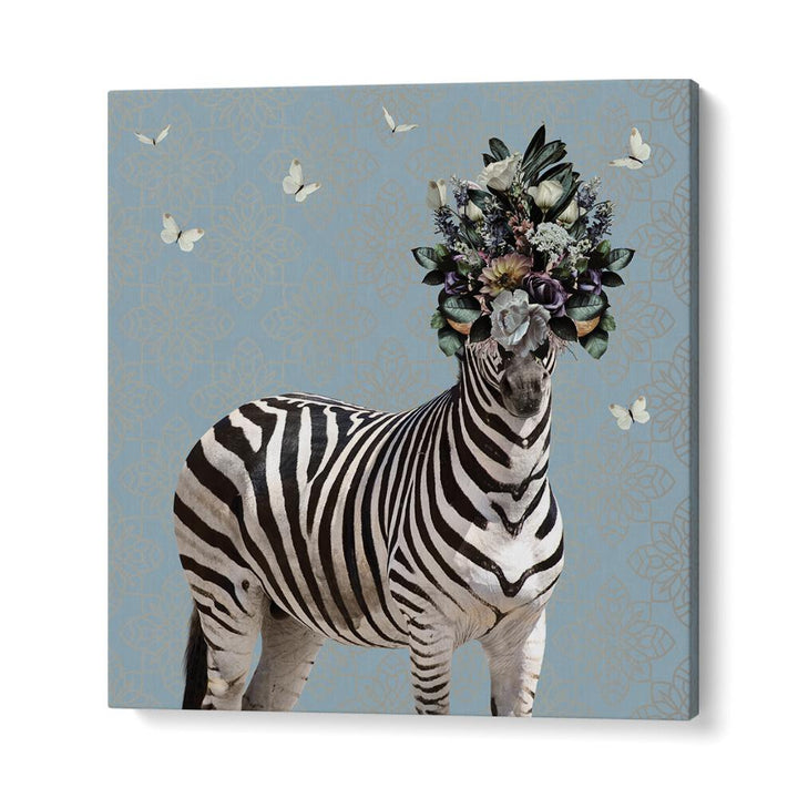 Juliya painting - SPRING FLOWER BONNET ON ZEBRA by Asianmonk