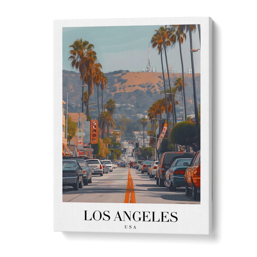 TRAVEL ART painting - LOS ANGELES - USA I by Asianmonk