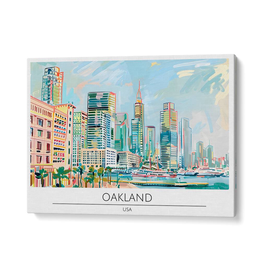 TRAVEL ART painting - OAKLAND CITY - USA by Asianmonk