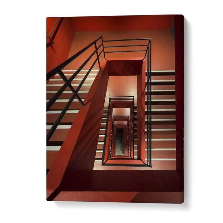 Christian Meermann painting - RED STAIRS by Asianmonk