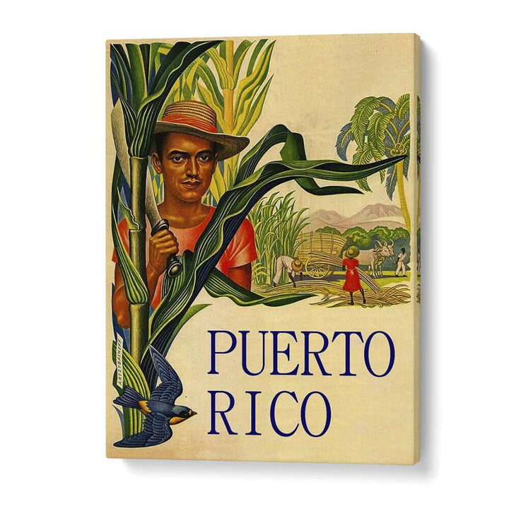 Retro Vintage Travel painting - PUERTO RICO by Asianmonk