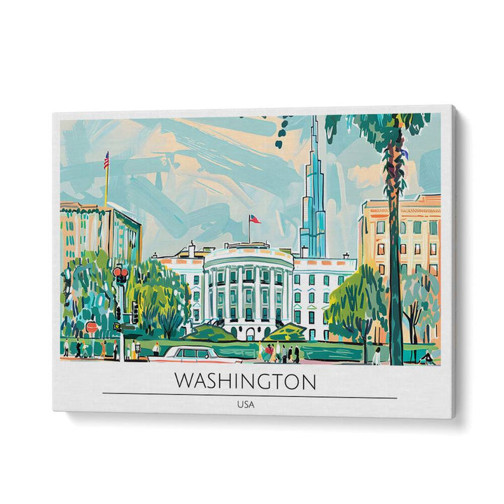 TRAVEL ART painting - WASHINGTON - USA by Asianmonk