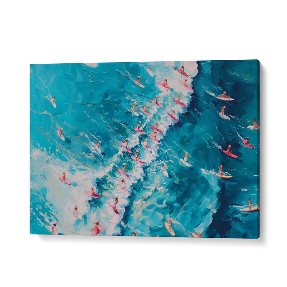 ABSTRACT painting - SURFING IN PINK PERFECTION by Asianmonk