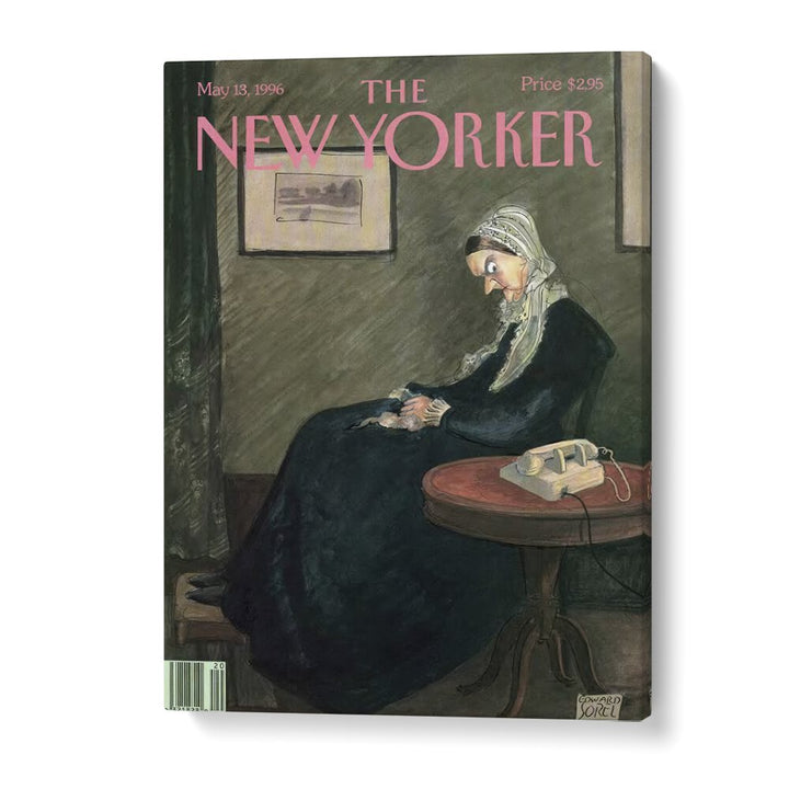 VINTAGE MAGAZINE COVER, WHISTLER'S MOTHER BY EDWARD SOREL - NEW YOKER MAY 13, 1996