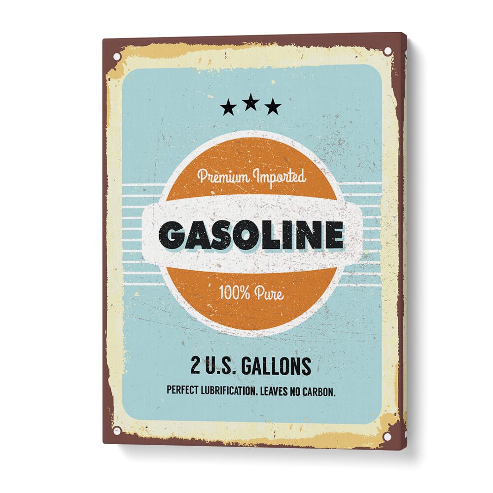 gasoline car poster in Gallery Wrap