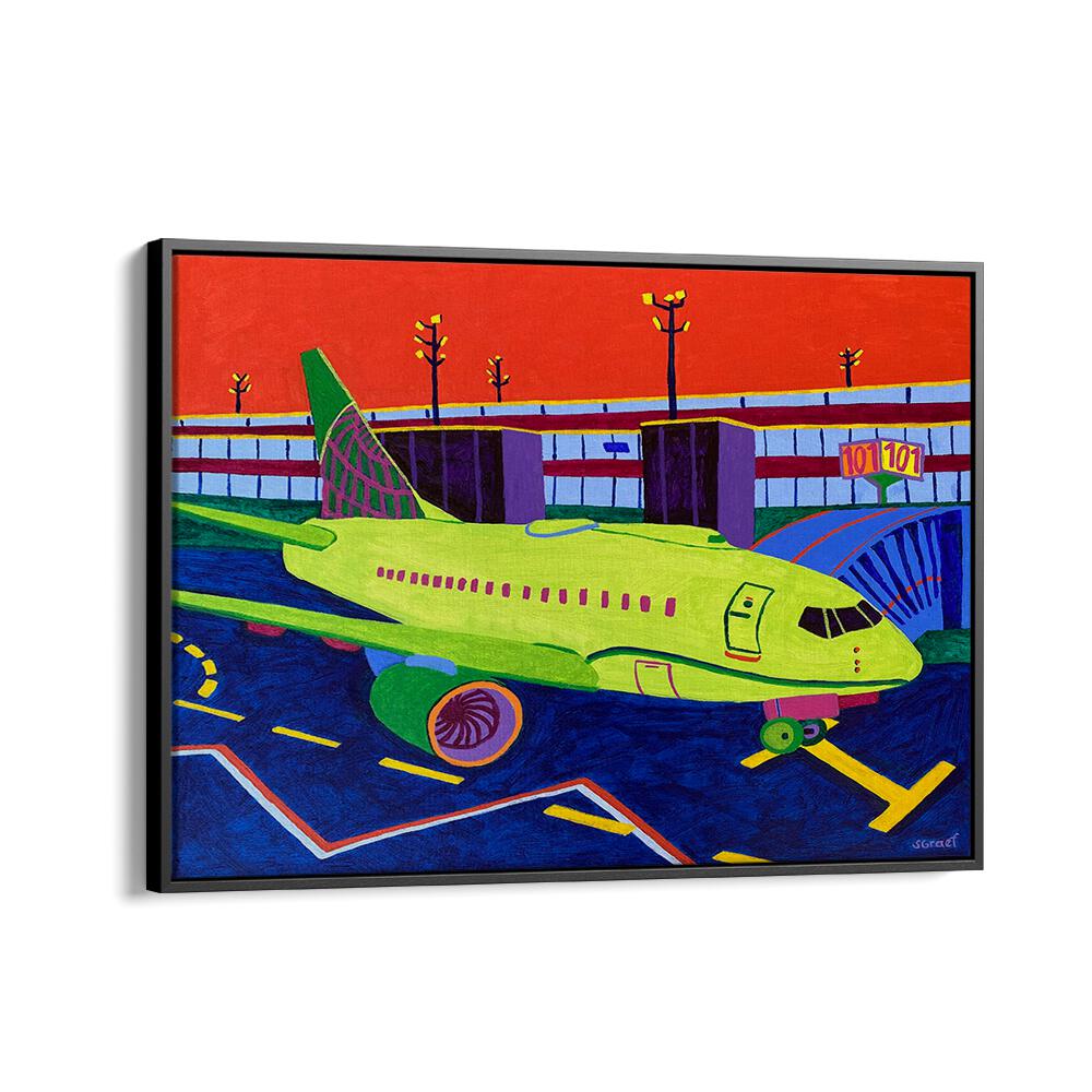 gate c i landscape art prints in Black Floater Frame